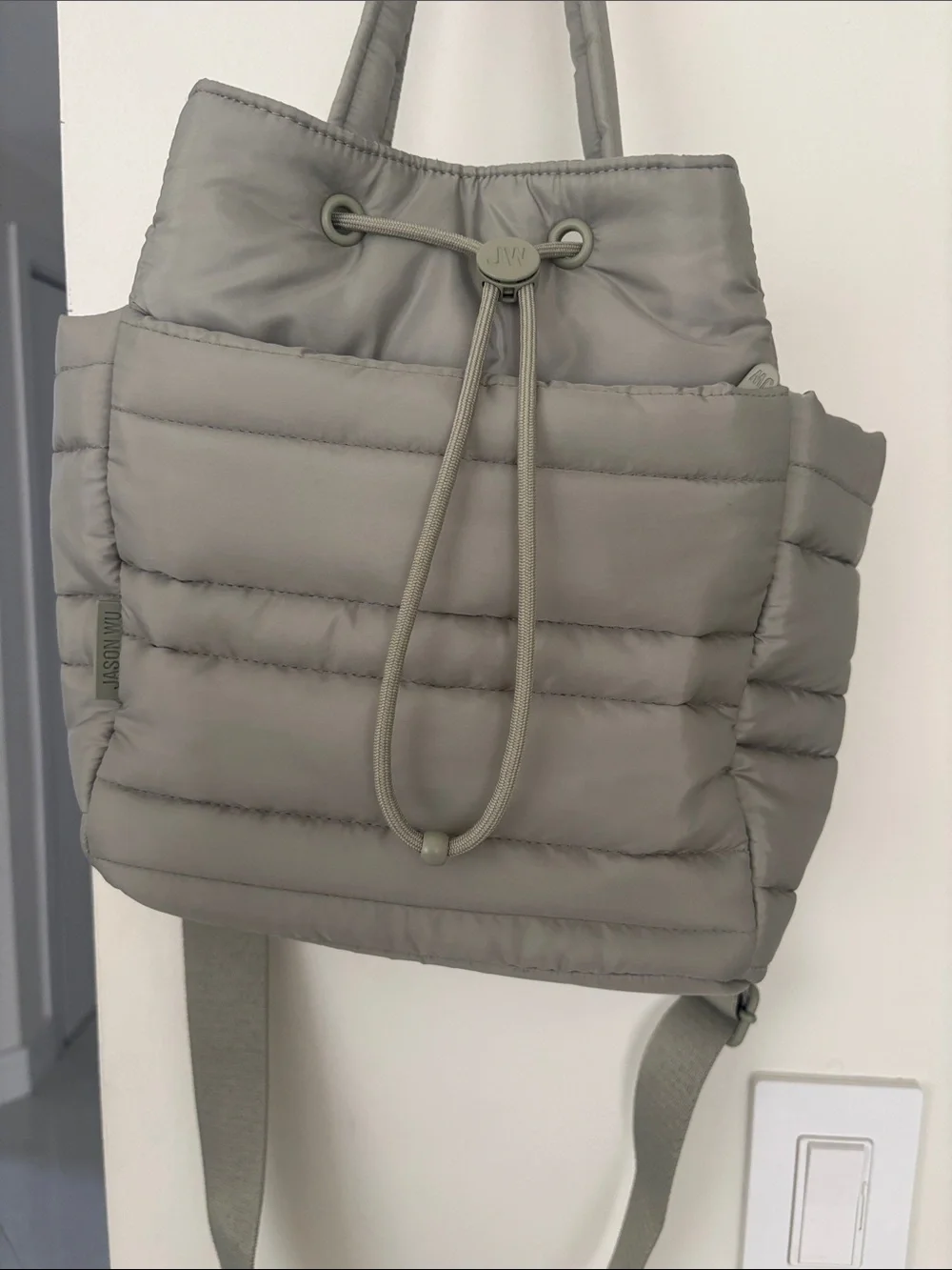 Jason Wu Quilted Puffer Crossbody/Tote in Light Green